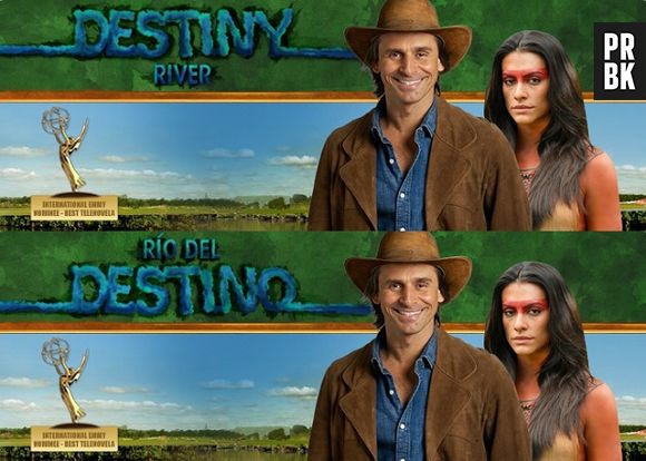 Novela "Araguaia" da Globo ganha título de "Destiny River/Río del Destino" em feira internacional.