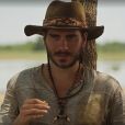 Trindade (Gabriel Sater) deixou "Pantanal" para proteger Irma (Camila Morgado) e seu filho do pacto que ele fez com o Cramulhão