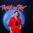 Rock in Rio: Leandra Leal foi de vermelho