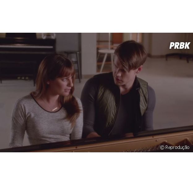 Rachel e Sam em no episódio 'The Hurt Locker – Part One" em "Glee"