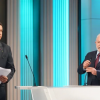 Lula e Bolsonaro no debate presidencial da Globo