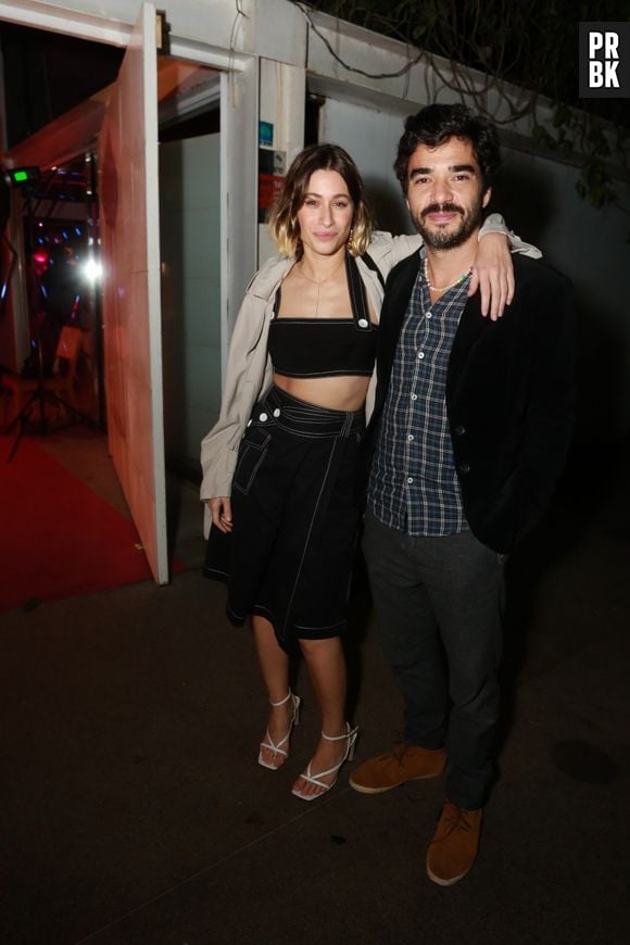 Luisa Arraes e Caio Blat em festa de Giovanna Ewbank