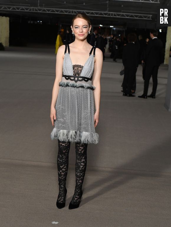 Emma Stone prestigia segundo aniversário do Academy Museum, em Los Angeles, no dia 15 de outubro de 2022