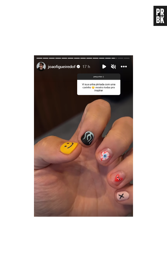 João Figueiredo rebate critica de seguidor por unhas decoradas