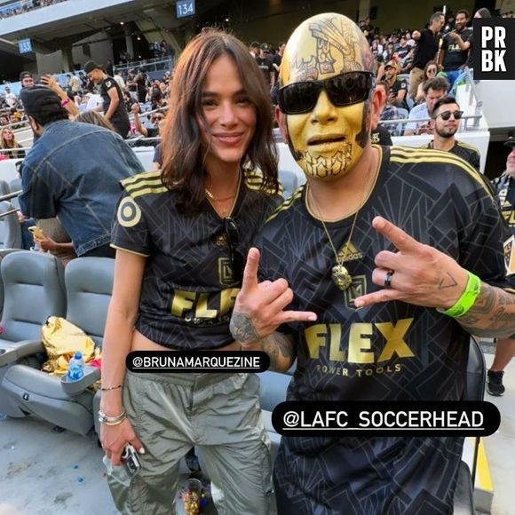 Bruna Marquezine e Xolo Maridueña torceram para Los Angeles Football Club em partida contra o Philadelphia Union, nos Estados Unidos