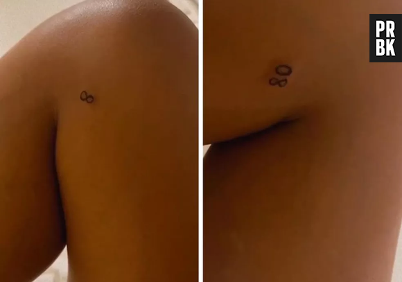 Anitta possui uma tatuagem 8 e outra 80 nas pernas