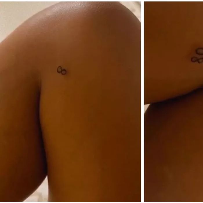 Anitta possui uma tatuagem 8 e outra 80 nas pernas