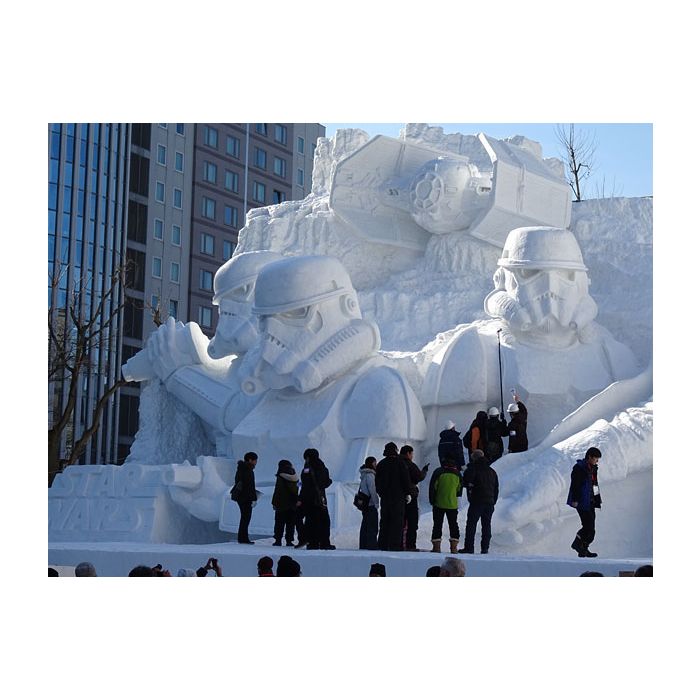  Escultura de gelo de &quot;Star Wars&quot; em festival no Jap&amp;atilde;o 