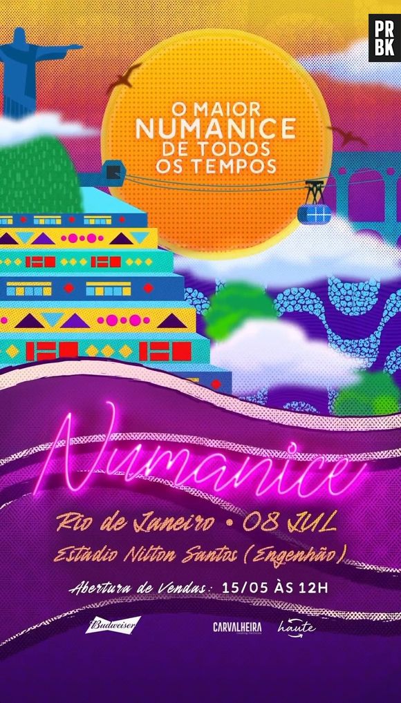 A divulgação do evento chama o show no Rio de Janeiro de "maior Numanice de todos os tempos"