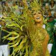 Claudia Leitte desfilou de Sol pela Mocidade Independente de Padre Miguel no Carnaval do Rio de Janeiro