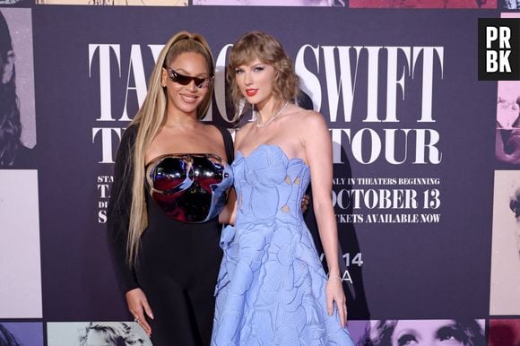 Beyoncé e Taylor Swift posam juntas na pré-estreia do filme da dona de "Cardigan"