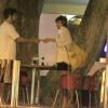 Caio Castro e Maria Casadevall jantaram juntos, em clima de romance, em um restaurante na Barra da Tijuca, Zona Oeste do Rio, nesta quinta-feira (28)