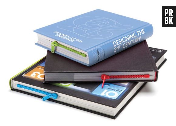 É um marcador de livro ou um zíper?