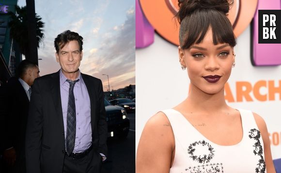 Outro que também ofendeu Rihanna foi Charlie Sheen, após, segundo ele, a cantora ter sido antipática.