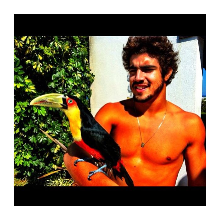  Caio Castro exibe tucano em foto do Instagram 