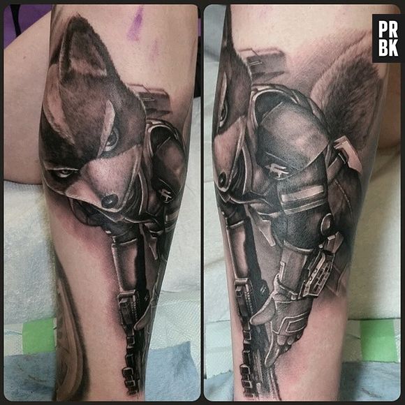 Se liga nessa tattoo do Fox McCloud, do game "Star Fox"