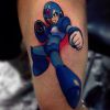 O "Megaman" também virou desenho no braço de alguém