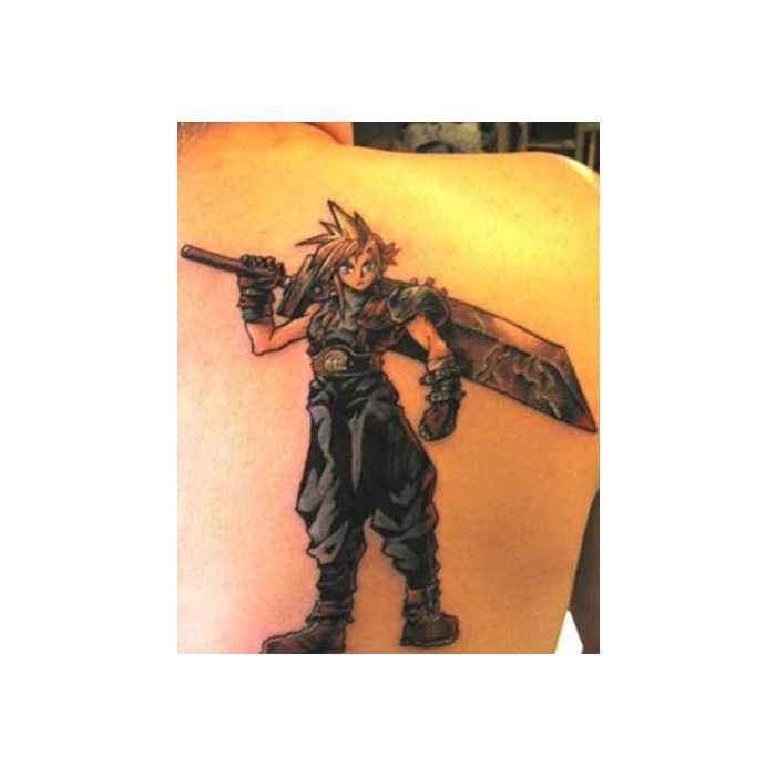 O herói Cloud de &quot;Final Fantasy VII&quot; vira tatuagem