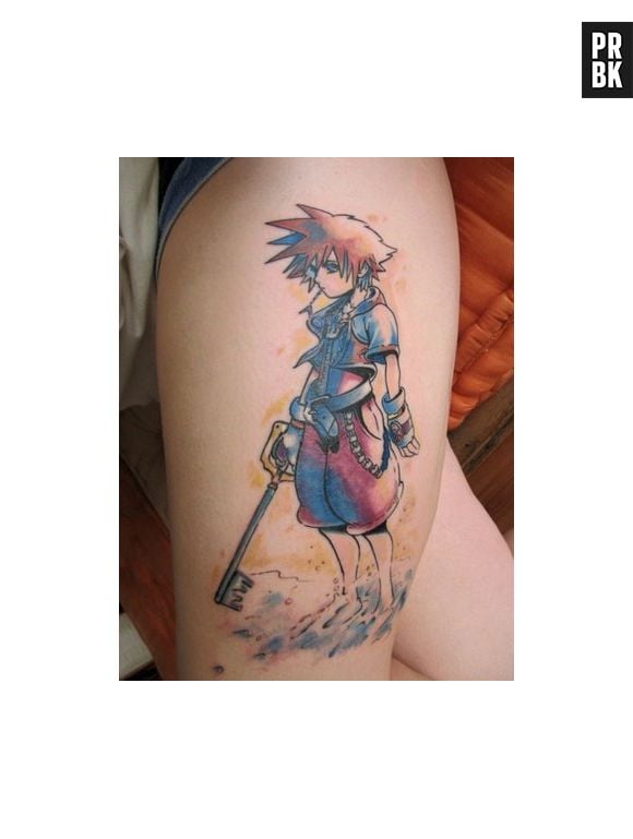 E o jovem sonhador Sora de "Kingdom Hearts" vira tatuagem