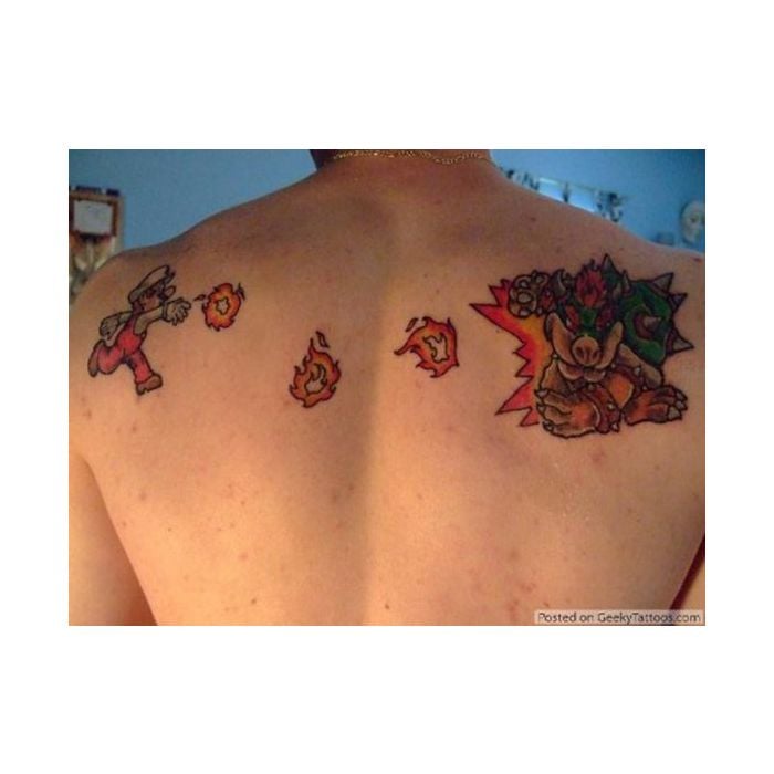 Tatuagem de Mario x Bowser