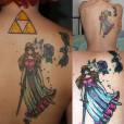 Triforce e a princesa Zelda se tornam tatuagem