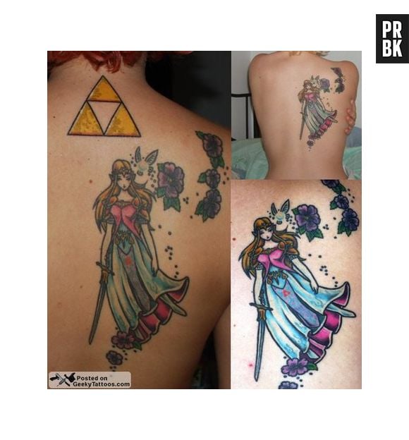 Triforce e a princesa Zelda se tornam tatuagem