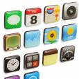 Imã ícones de iPhone para prender todos os recados na geladeira