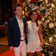 Michel Teló e Thais Fersoza chegaram juntinhos no Natal do Bem, que aconteceu em São Paulo, na noite desta segunda-feira (16)