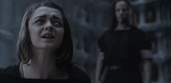 Ayra Starks cega em "Game Of Thrones"