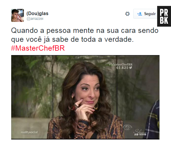 Essa expressão da Ana Paula Padrão, do "MasterChef Brasil", fez a apresentadora liderar no número de memes no Twitter