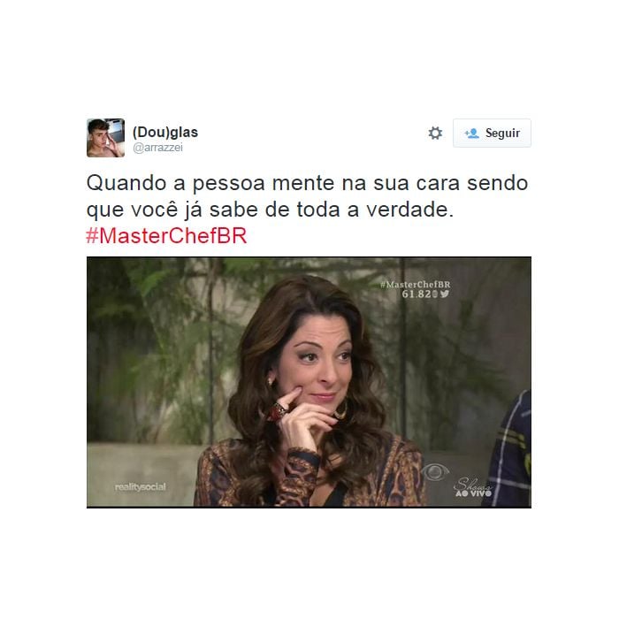 Essa expressão da Ana Paula Padrão, do &quot;MasterChef Brasil&quot;, fez a apresentadora liderar no número de memes no Twitter