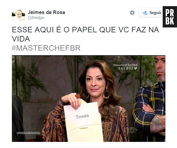 A Ana Paula Padrão, do "MasterChef Brasil", joga a realidade pras pessoas