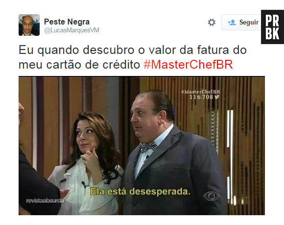 Quem nunca passou por essa situação e fez essa mesma cara da Ana Paula Padrão, do "MasterChef Brasil"Band,