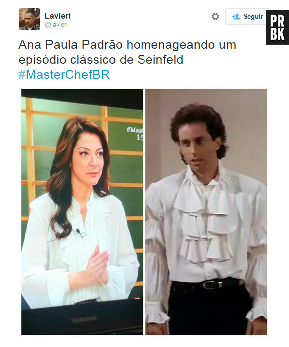 Será que a Ana Paula Padrão, do "MasterChef Brasil", tá precisando de ajuda na hora de montar os looks?