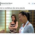 Mas não é que a Ana Paula Padrão, do "MasterChef Brasil", ficou mesmo parecida com uma estátua?