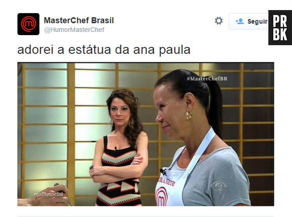 Mas não é que a Ana Paula Padrão, do "MasterChef Brasil", ficou mesmo parecida com uma estátua?