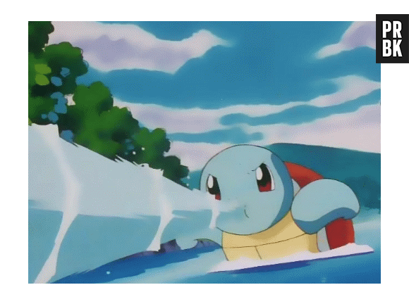 Jato de àgua do Pokpemon Squirtle salva o seu banho quando falta água