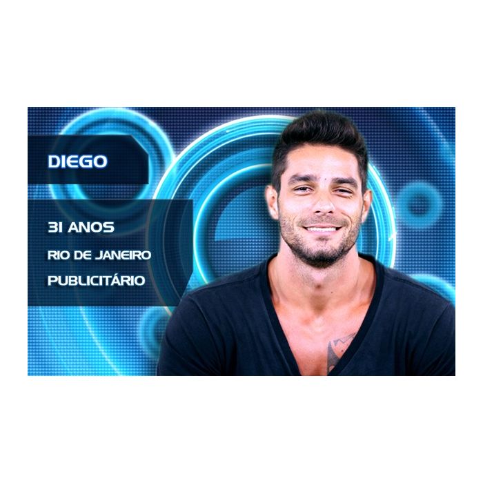 Diego é um representante carioca do &quot;BBB 14&quot;. Ele é publicitário