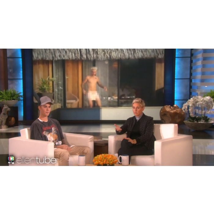 Justin Bieber chegou a falar sobre nudes no programa da Ellen DeGeneres
