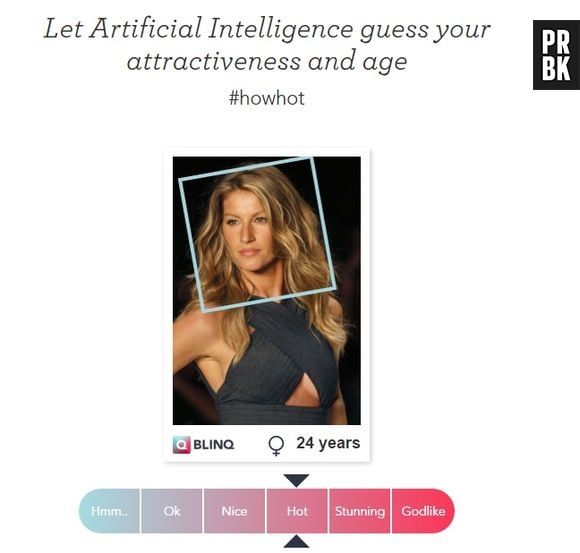 Gisele Bündchen ganhou 24 anos pelo site e ficou no nível "hot". Tá bom, né?