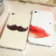 Capinha de celular Moustache and Red Lips