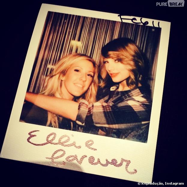 Taylor Swift e sua amiga Ellie Goulding, primeira foto da diva com a cabelo curto em sua conta no Instagram