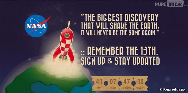 Suposto da site da Nasa "Remember the 13th" anuncia grande novidade