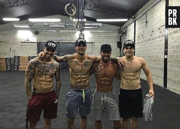 Lucas Lucco, Felipe Titto e Nicolas Prattes, de "Malhação", já se uniram para malhar