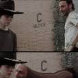 Até as distorções de imagem têm graça em "The Walking Dead", olha como ficou o rosto do Rick (Andrew Lincoln)!