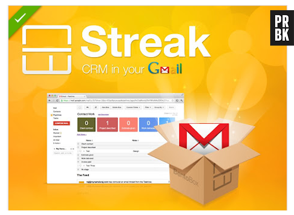 Com o Streak você sabe quando seu email foi aberto