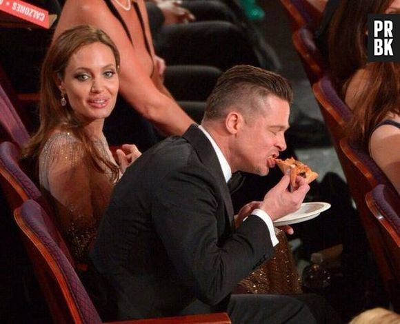 Brad Pitt come pizza no Oscar 2014