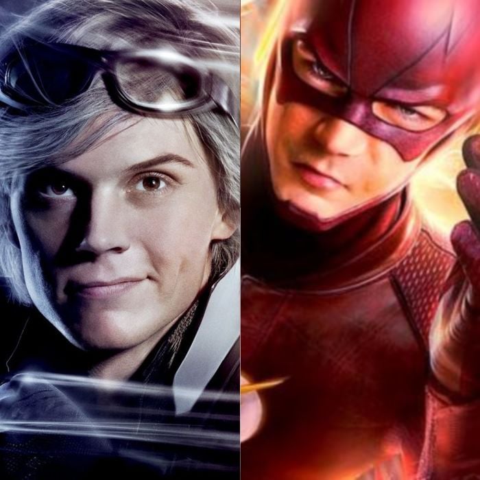 Flash (Evan Peters) e Flash (Grant Gustin), com certeza, sairiam correndo por aí
