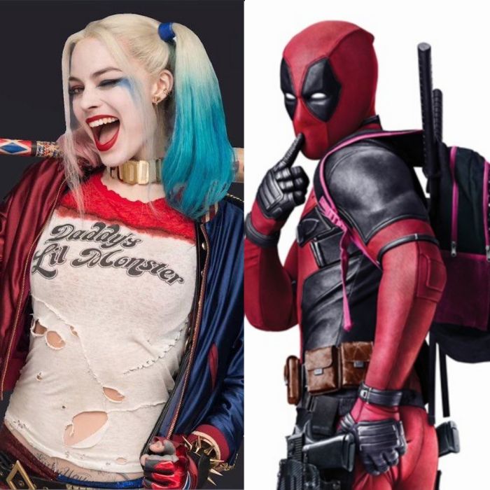 Arlequina (Margot Robbie) e Deadpool (Ryan Reynolds) têm uma coisa em comum: o amor pela zoeira