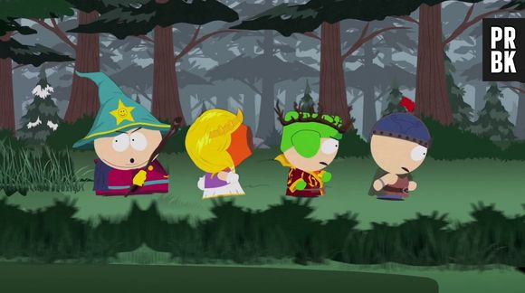 Os meninos de South Park em sua batalha de RPG épica.